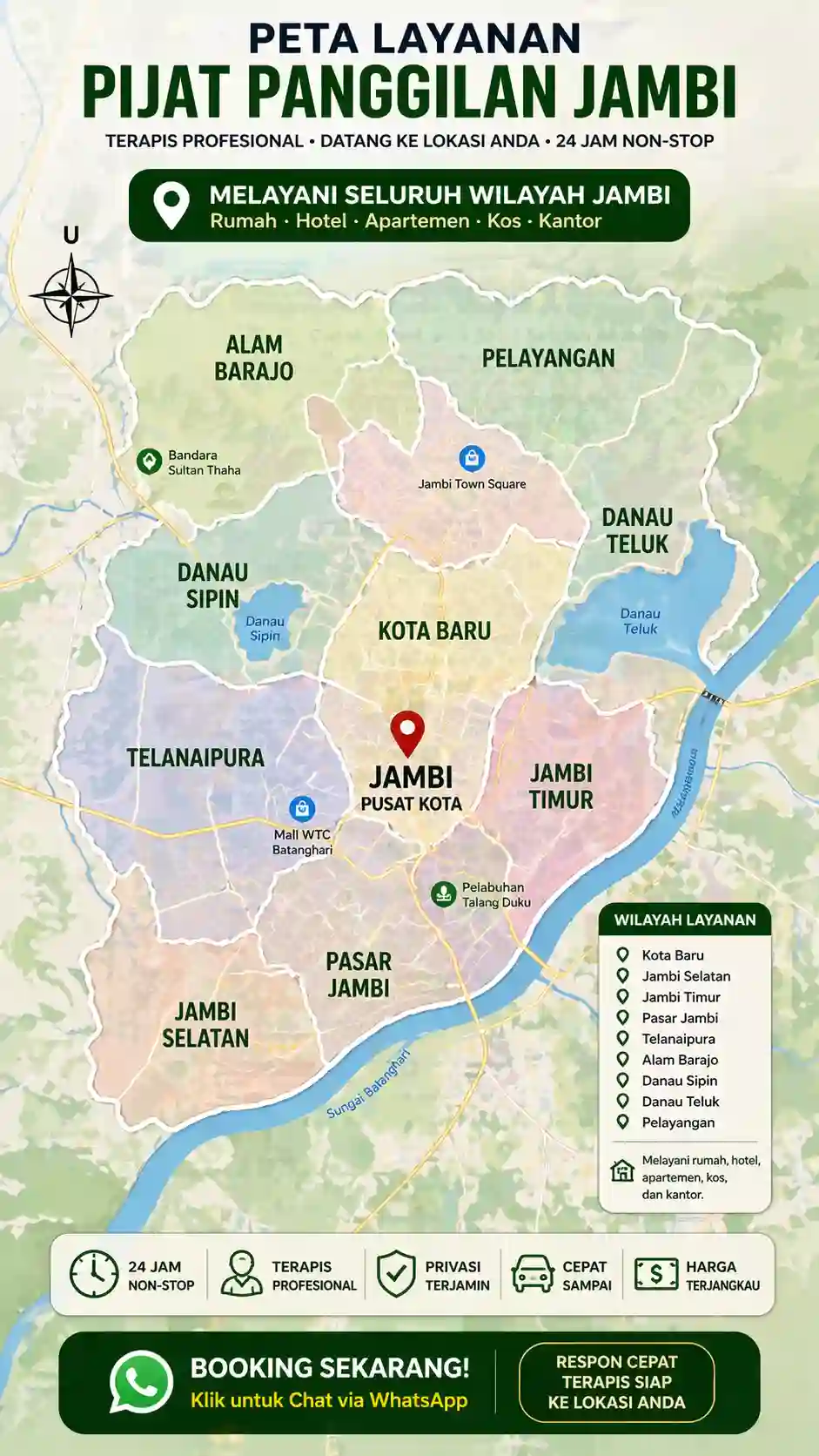 Area Layanan Pijat Panggilan Jambi