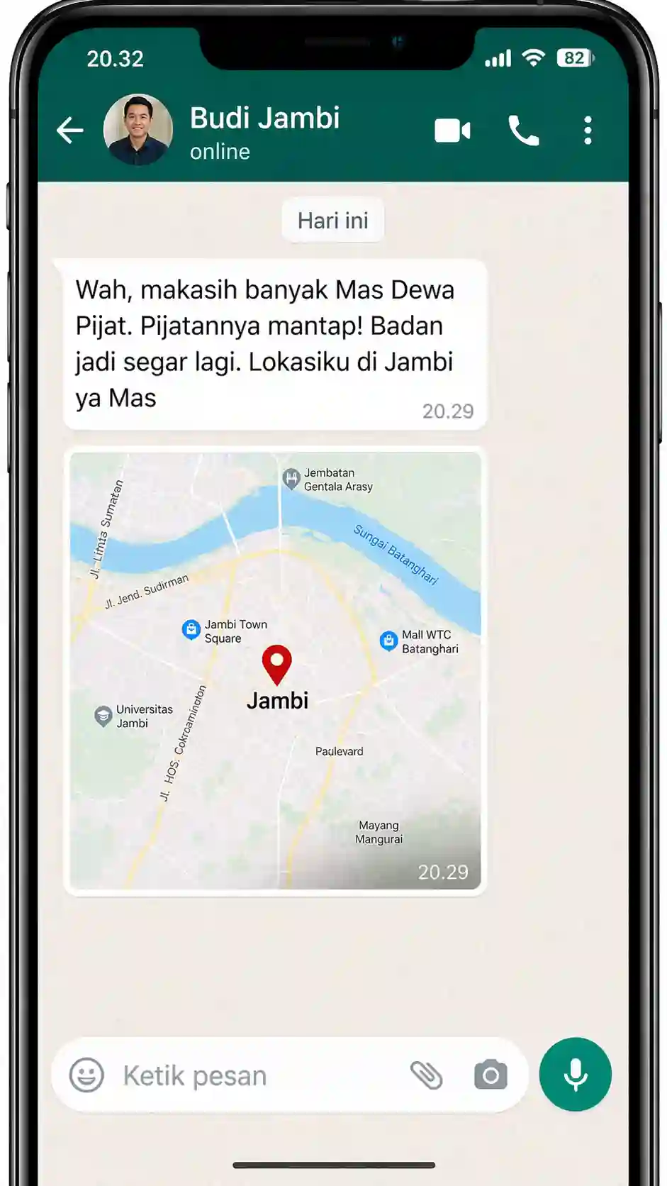Testimoni Pelanggan Pijat Panggilan Hotel di Jambi